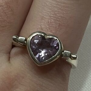 Sterling silver reversible ring. 2 in 1. Heart.